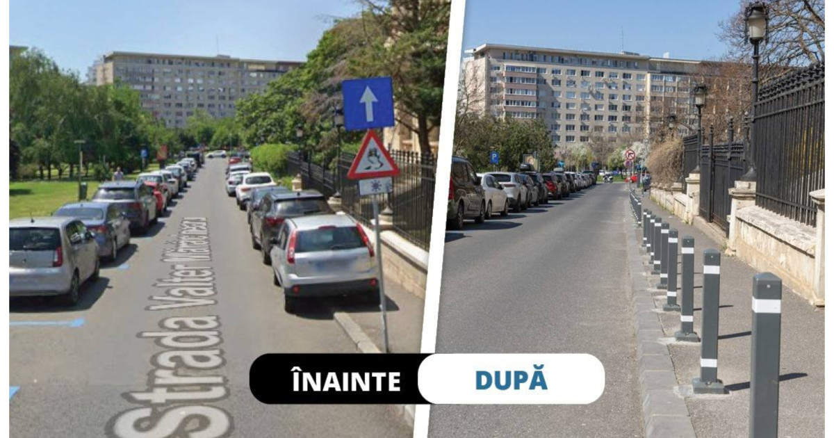 Bucureștiul în mișcare: Stâlpișorii de pe trotuare, o soluție pentru un oraș mai sigur și mai prietenos cu pietonii