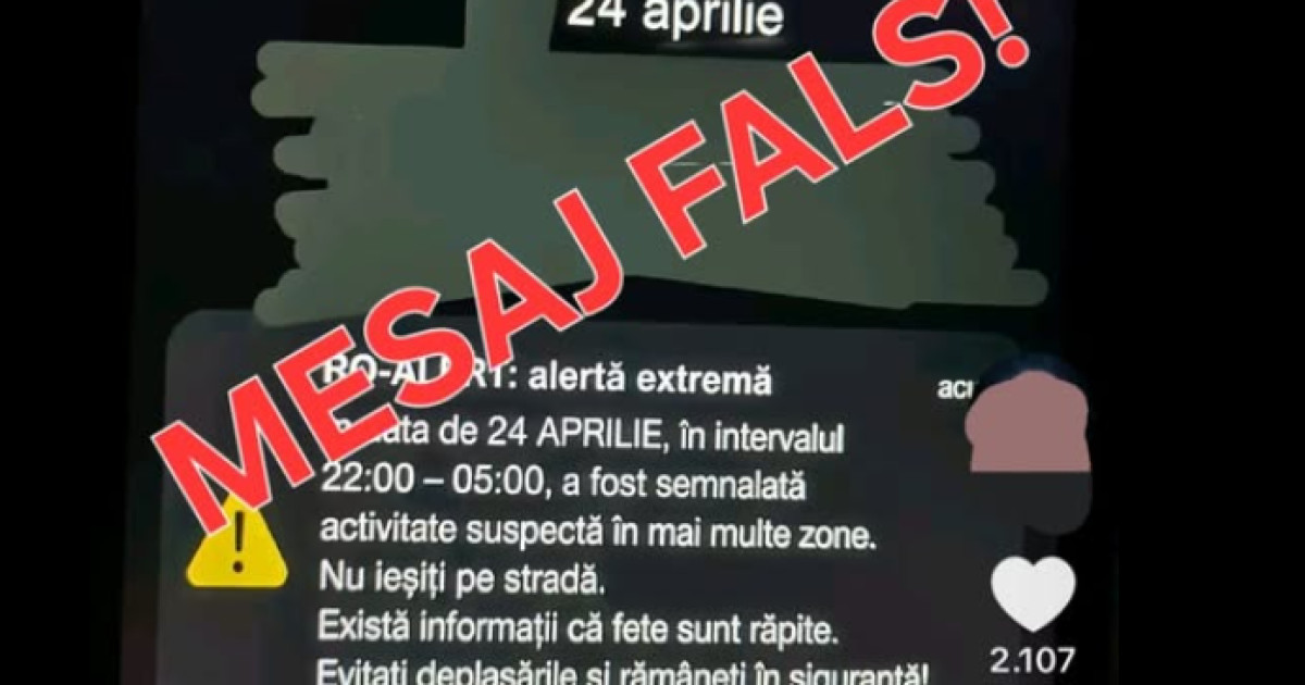 Avertizările MAI: Impactul mesajelor false RO-Alert asupra securității publice și încrederii cetățenilor