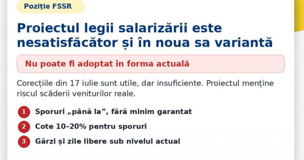 Critica Sindicaliștilor de la „Solidaritatea Sanitară” asupra Proiectului Legii Salarizării: Îngrijorări și Implicații pentru Viitorul Sănătății Publice