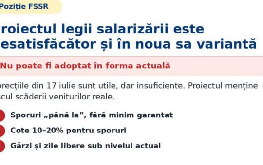 Critica Sindicaliștilor de la „Solidaritatea Sanitară” asupra Proiectului Legii Salarizării: Îngrijorări și Implicații pentru Viitorul Sănătății Publice