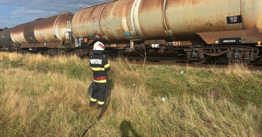 Evacuarea de Urgență la Rădoiești: Scurgeri de Motorină dintr-un Tren de Marfă